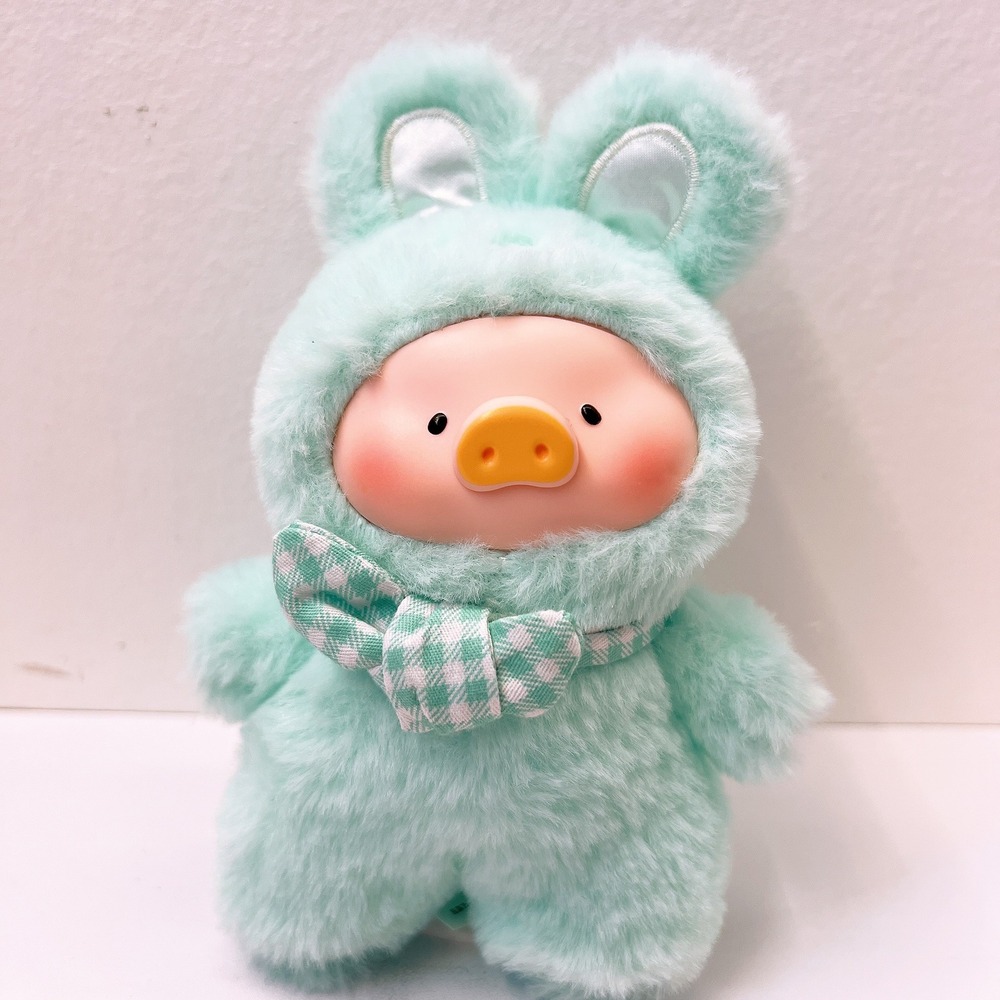 LuLu the Piggy "Mint Green Fortune Bunny" Plush Pendant Keychain blind boxseries